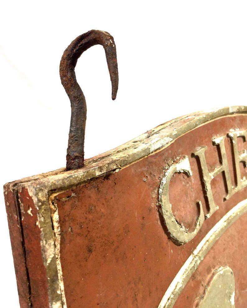 Antique Advertising   Hanging Double Sided Metal Brewery Pub Sign 20th Century photo furniture