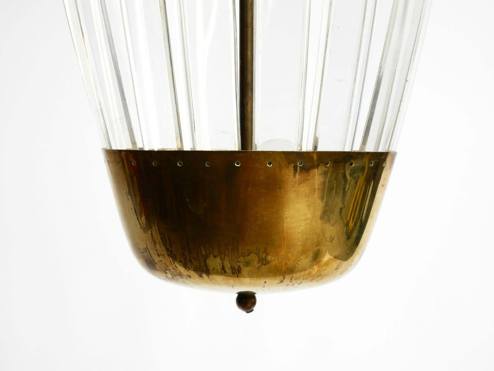 2794.0 Mid Century Pendant Lamp By Vereinigte Werkstätten, In Brass And Plexiglass photo