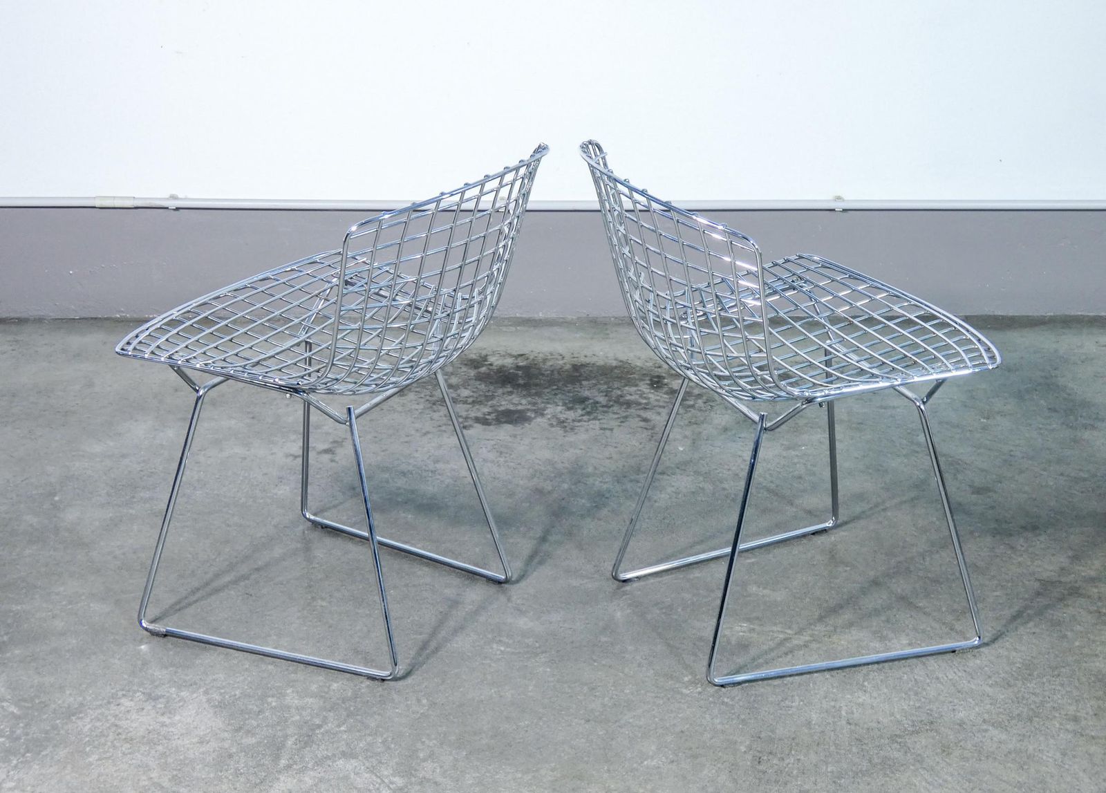 Set Of Four Side Chairs Mod. 420, Design Harry Bertoia For Knoll photo buy