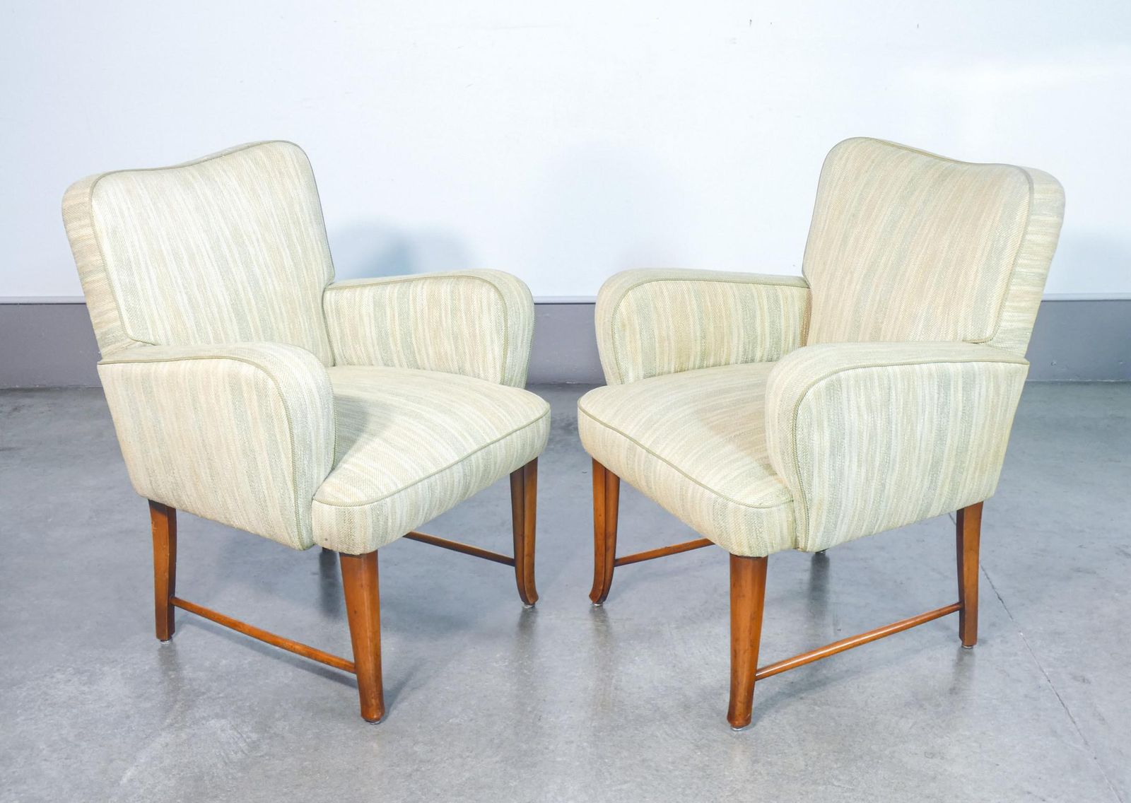 Pair Of Lounge Armchairs With Armrests, Design Pier Luigi Colli. 1950s photo for sale