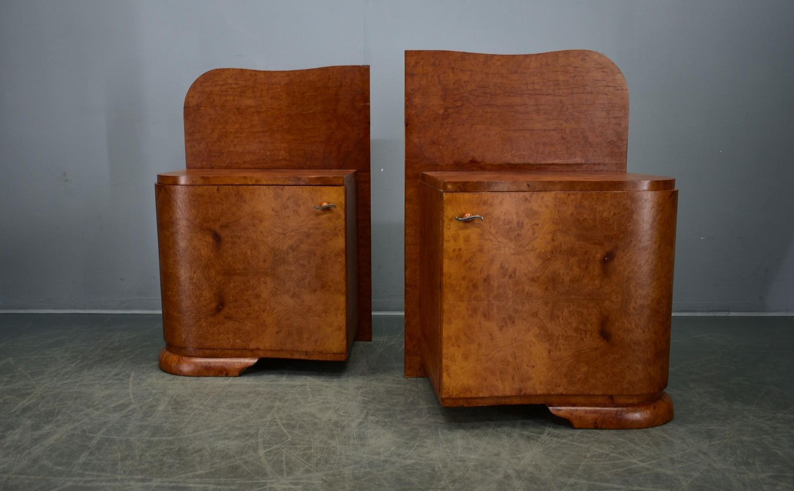 1938s Pair Of Art Deco Bedside Tables, Czechoslovakia photo for sale