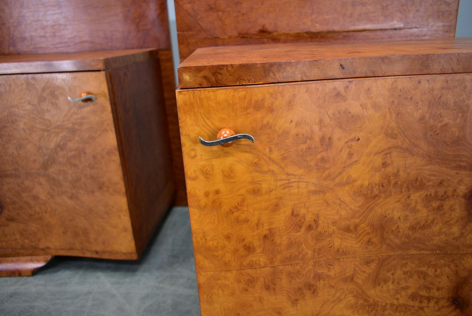 1938s Pair Of Art Deco Bedside Tables, Czechoslovakia photo 1003.0