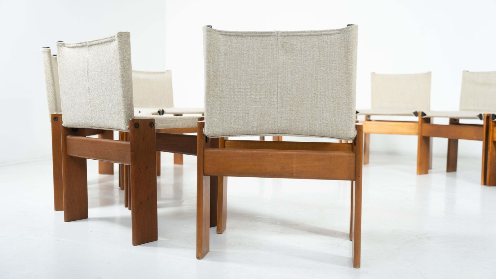 Set Of 12 Monk Dining Chairs By Afra & Tobia Scarpa For Molteni, 1970s photo buy