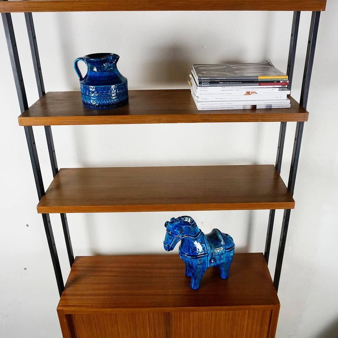 Italian Midcentury Modular Freestanding Floor To Ceiling Book Case photo buy