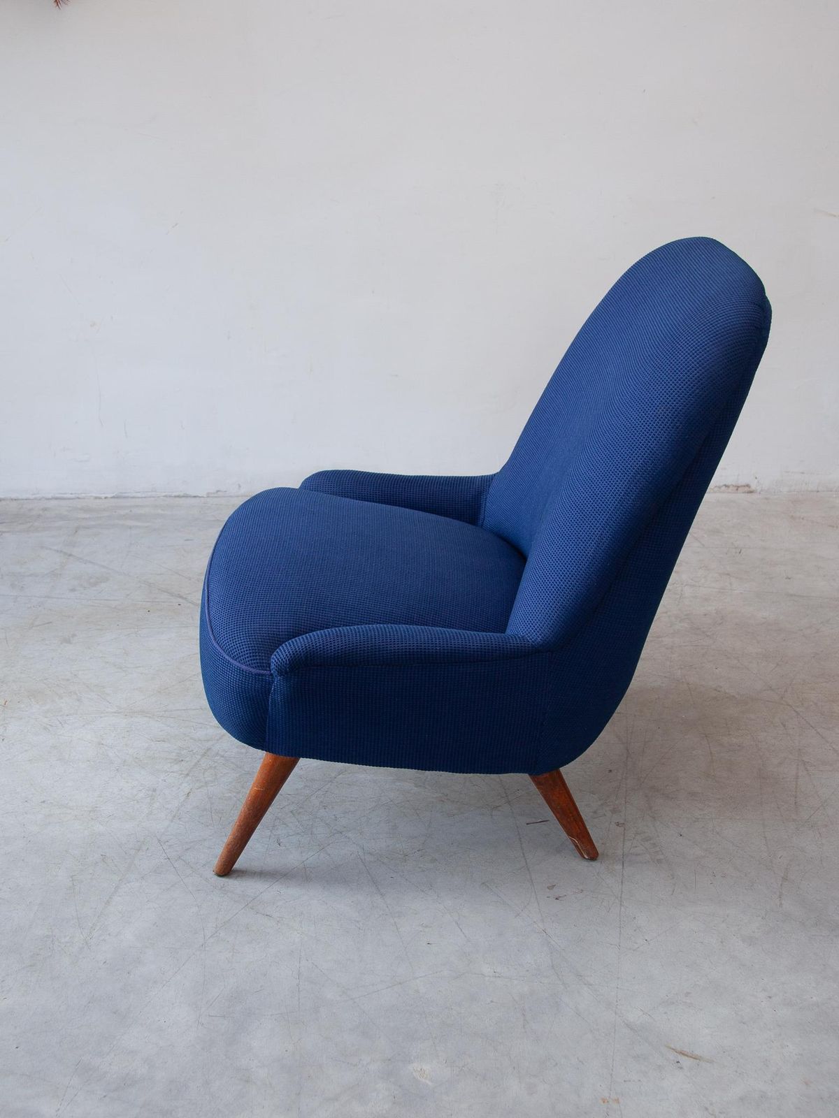 Midcentury Modern Cobalt Blue Lounge Chair By Fredericia, Denmark, 1950s photo Furniture