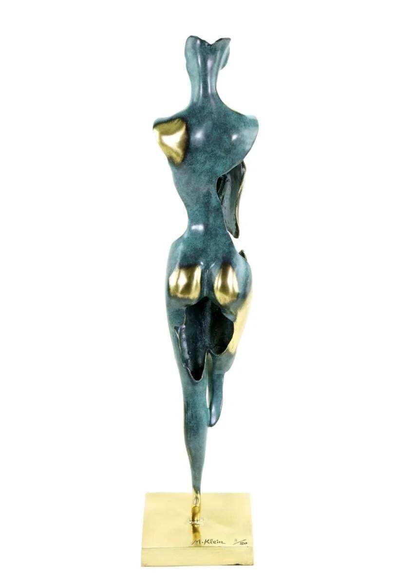 Modern Polychrome Bronze Female Silhouette Sculpture photo for sale