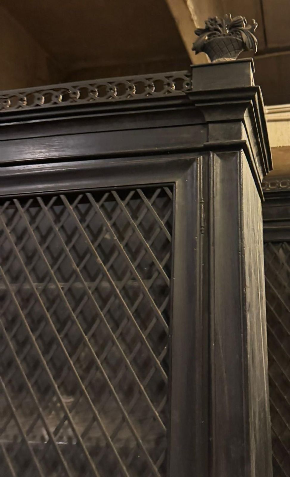 photo furniture Pair Of Black Lacquered Cabinet Sideboards, Italy