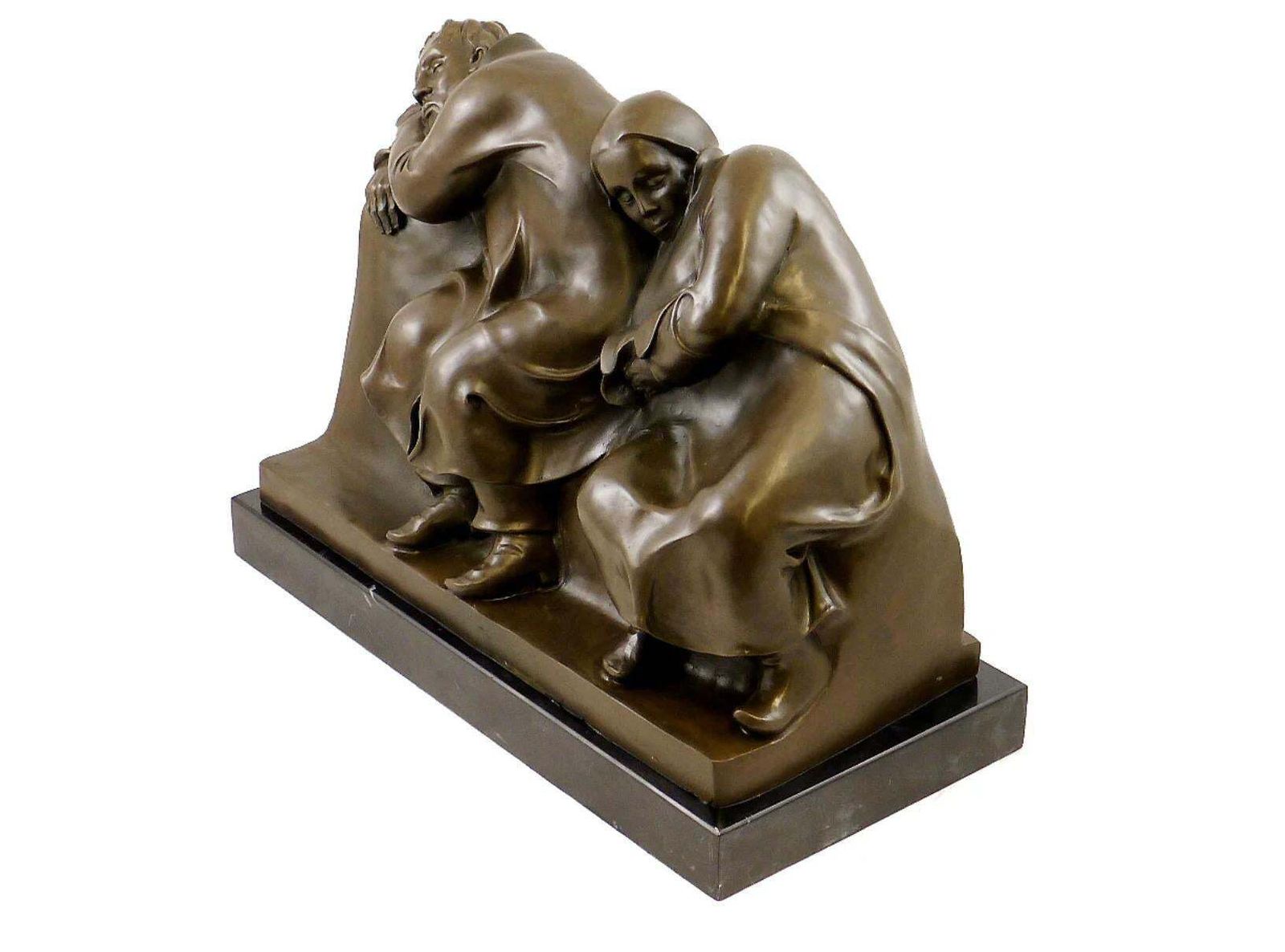 Sleeping Drifters Sculpture In Bronze, 20th Century, Art Deco Style photo for sale