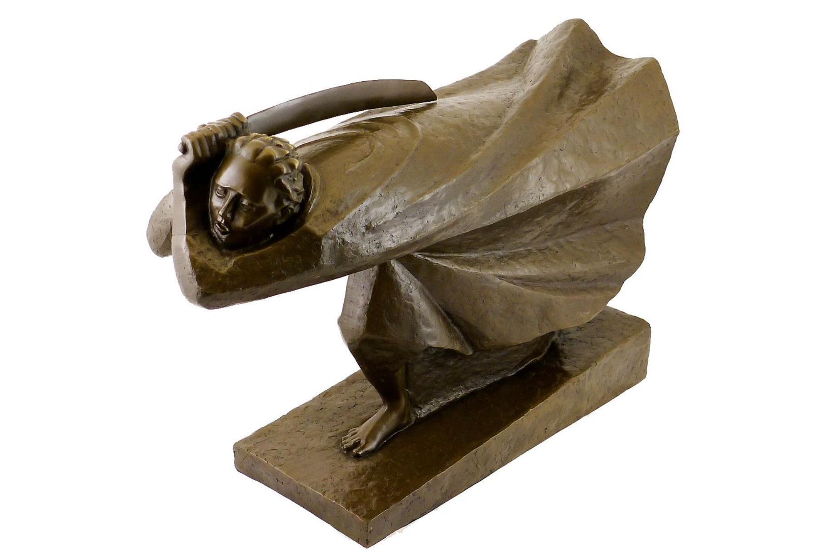 The Avenger Figurative Sculpture In Bronze, 20th Century, Art Deco Style photo 6332.0