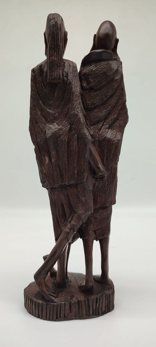 Hand Carved Makonde Family Group In Ebony, 1960s photo vinterior