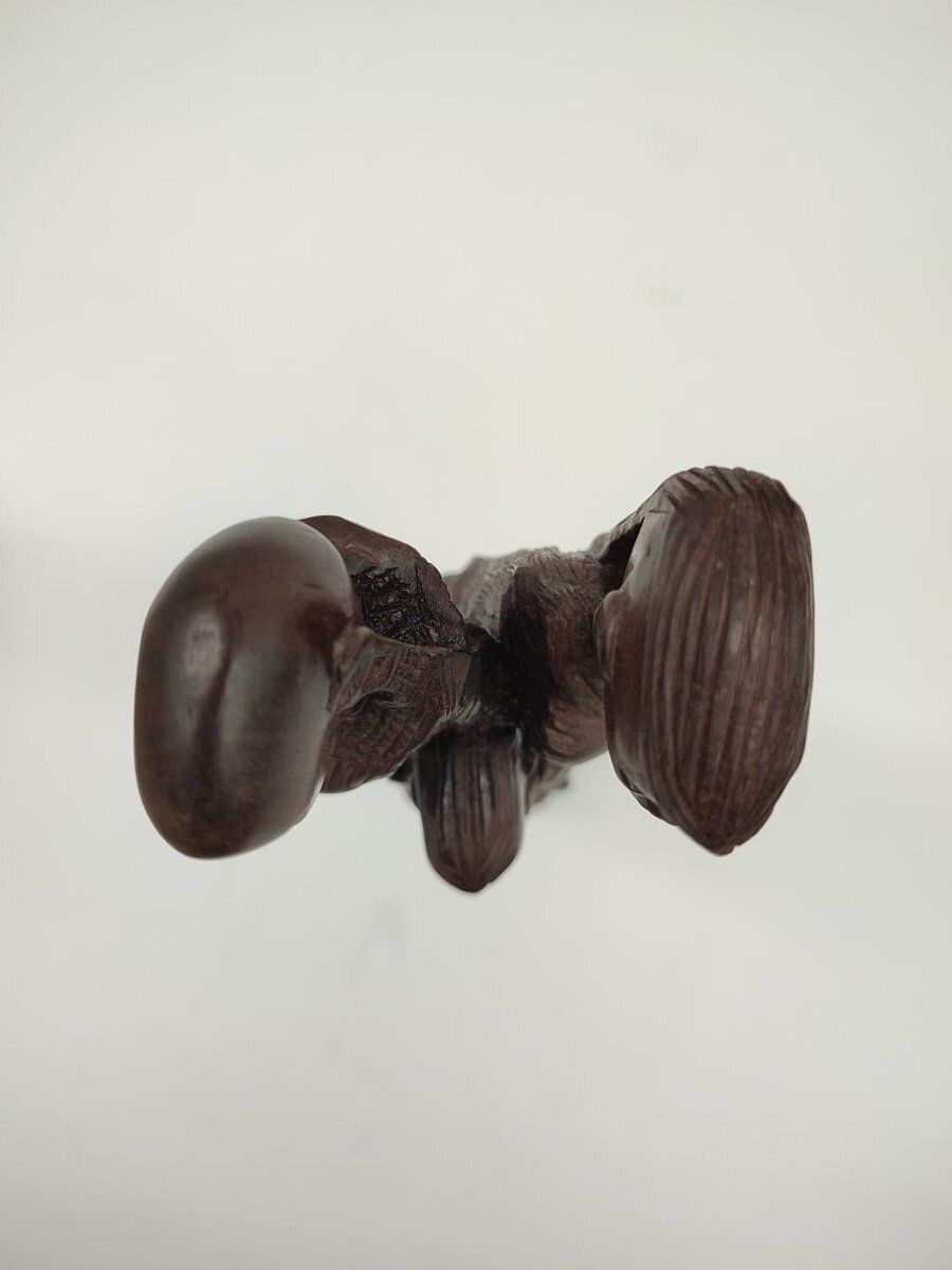 Home Decor Hand Carved Makonde Family Group In Ebony, 1960s photo