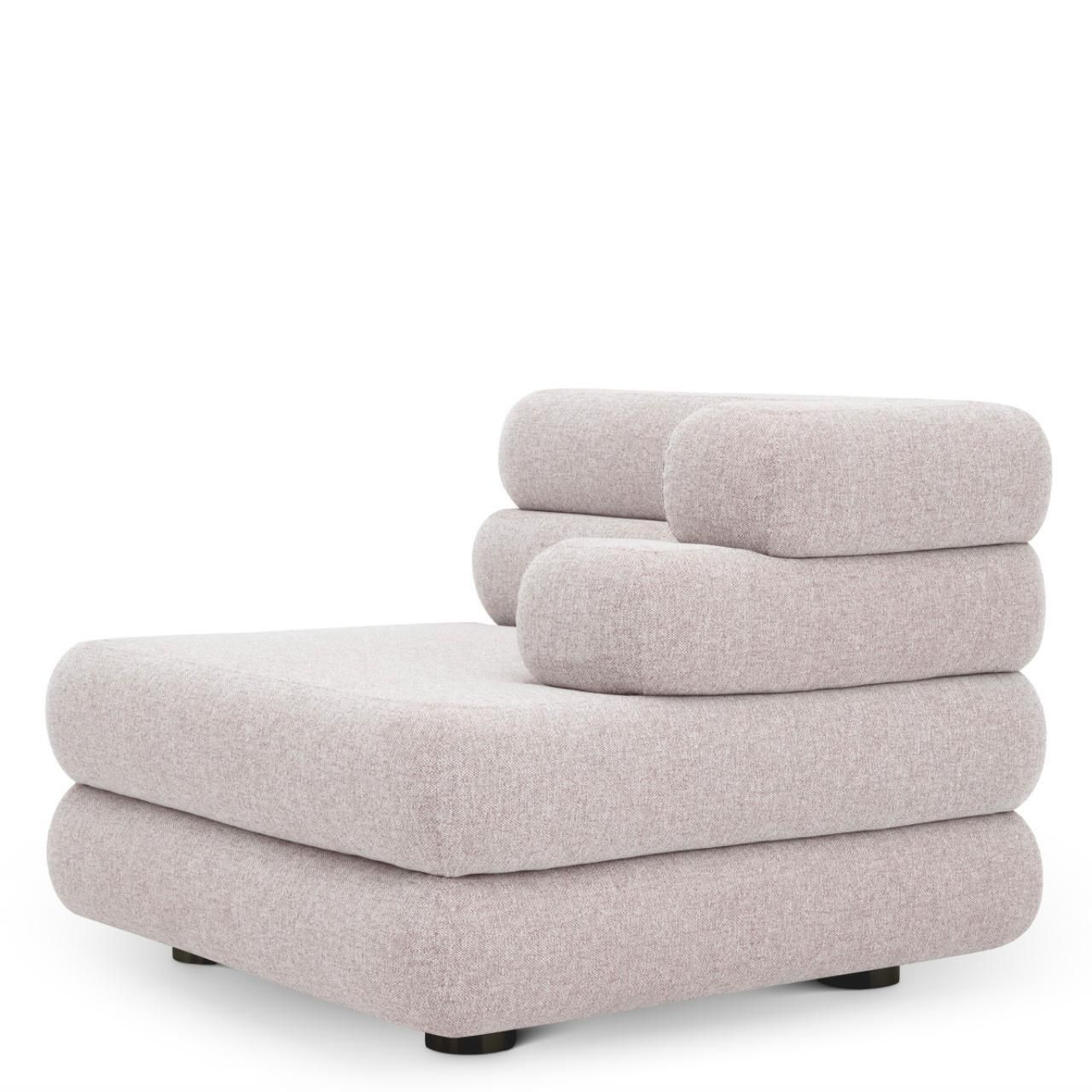 Outdoor Modular Sofa Right Module Mauritius Light Grey photo Garden Furniture