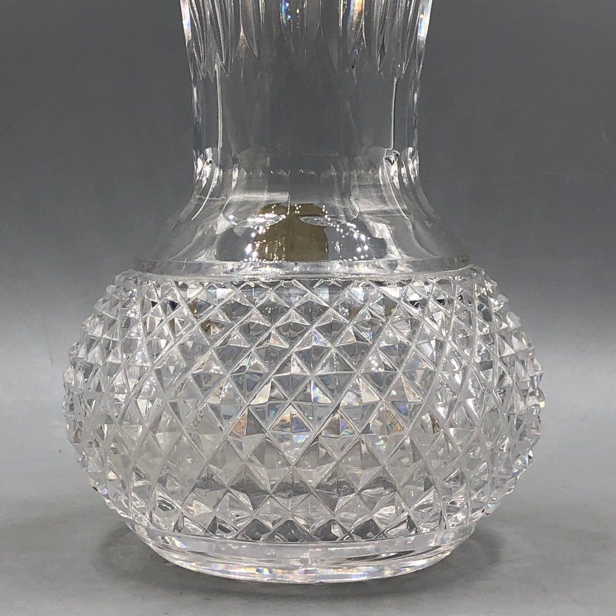 photo for sale Ornamental Vase In High Lead Crystal With Gilt Etching From Glashütte Klokotschnik, Germany, 1960s