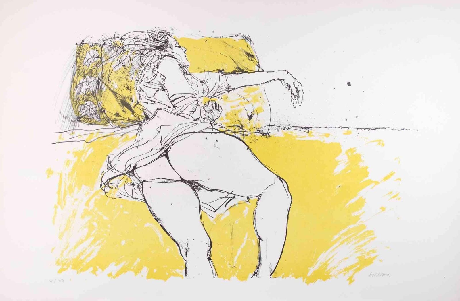 Nude   Lithograph By Sergio Barletta   1980