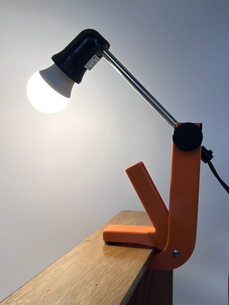 Vintage Space Age Model 2323 Clamp Lamp By Revue, 1970s photo buy