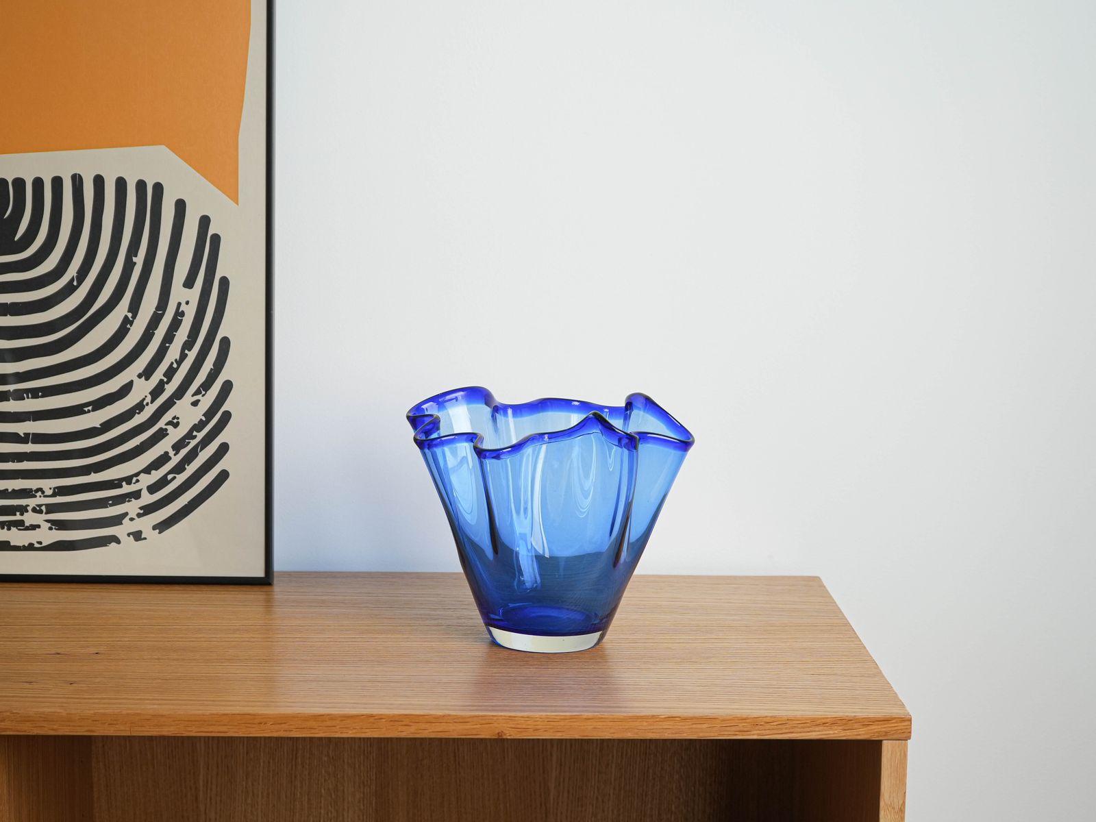 Kobaltblauwe Tulpenvaas, Deens Design, Jaren 1970, Made In Denmark photo buy