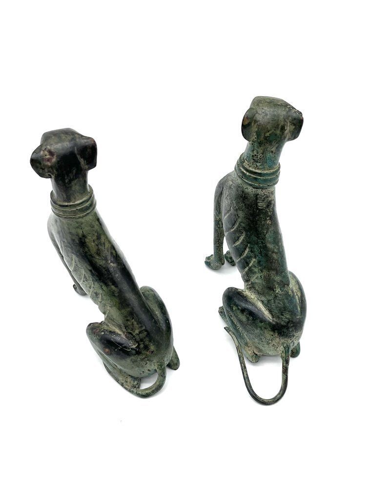 Art Deco Bronze Greyhound Sculptures By Jules Edmond Masson, France, 1930 photo Art