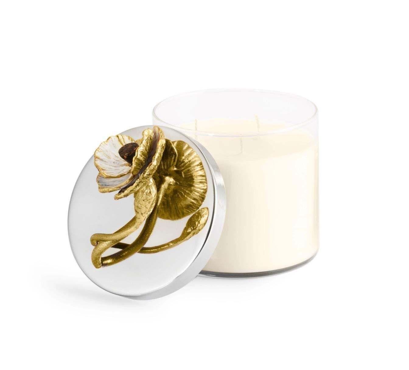 Set Of 10 Handcrafted Metal And Enamel Scented Anemone Candles photo 1419.0