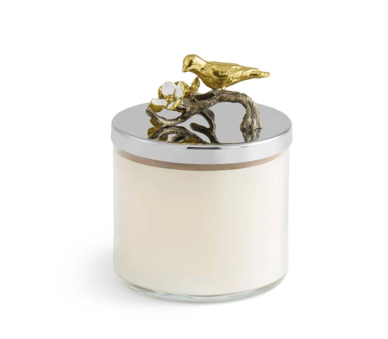 Set Of 10 Birds Candles Handcrafted Metal And White Enamel Scented Candles photo furniture