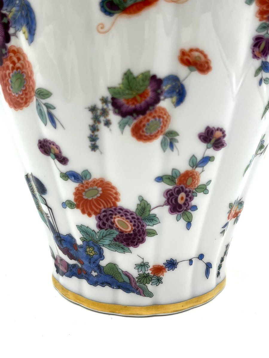 Porcelain Vase With Heron, Flower & Butterfly Motif From Thomas Bavaria, 1990s photo Home Decor
