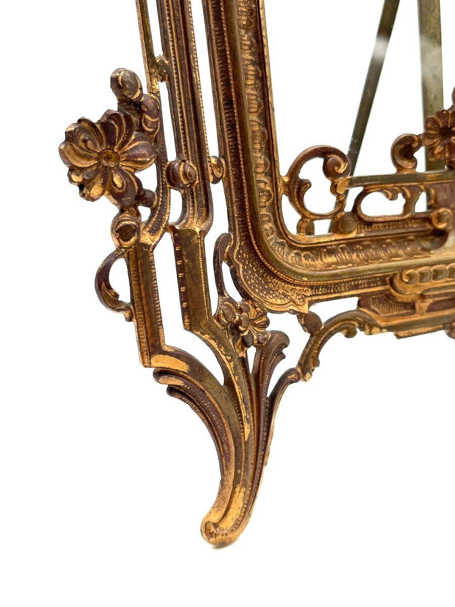photo furniture Victorian Cast Bronze Gold Plated Picture Frame