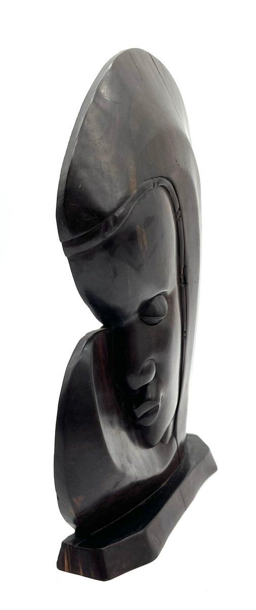 photo for sale African Maasai Sculpture In Makassar Ebony, 1970s