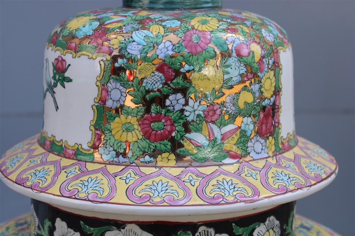 photo for sale Large Oriental Chinese Floral Vase With Dragons In 24kt Gold  Qing Dynasty