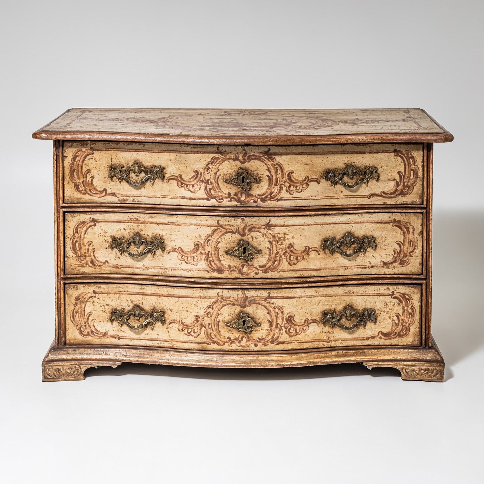 Handgeschilderde Barokke Commode, 18e Eeuw