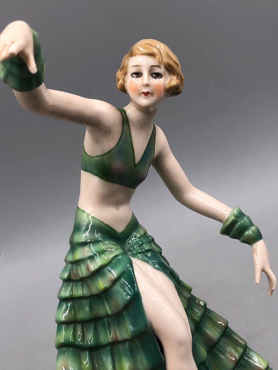 Art Deco Porcelain Dancer From Fasold & S Tauch photo vinterior