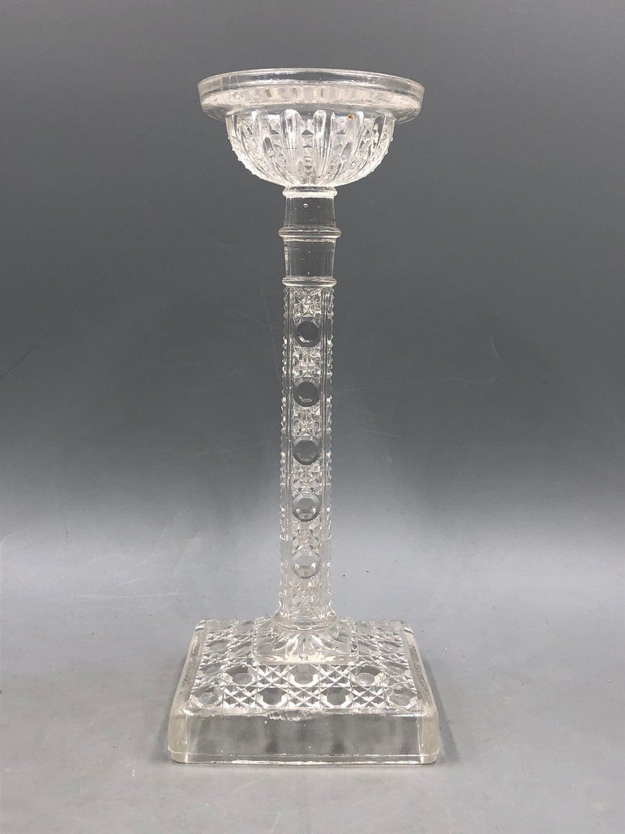 Home Decor Candlesticks In Pressed Glass From Streit, Germany, 1930s, Set Of 2 photo