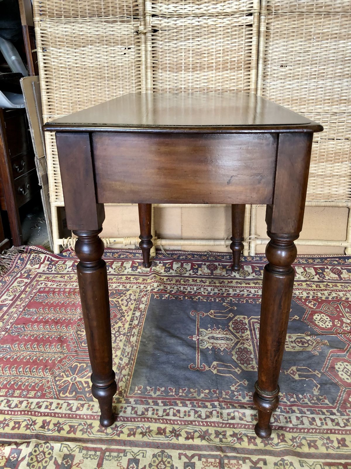 photo for sale Antique Mahogany Hall Or Writing Table