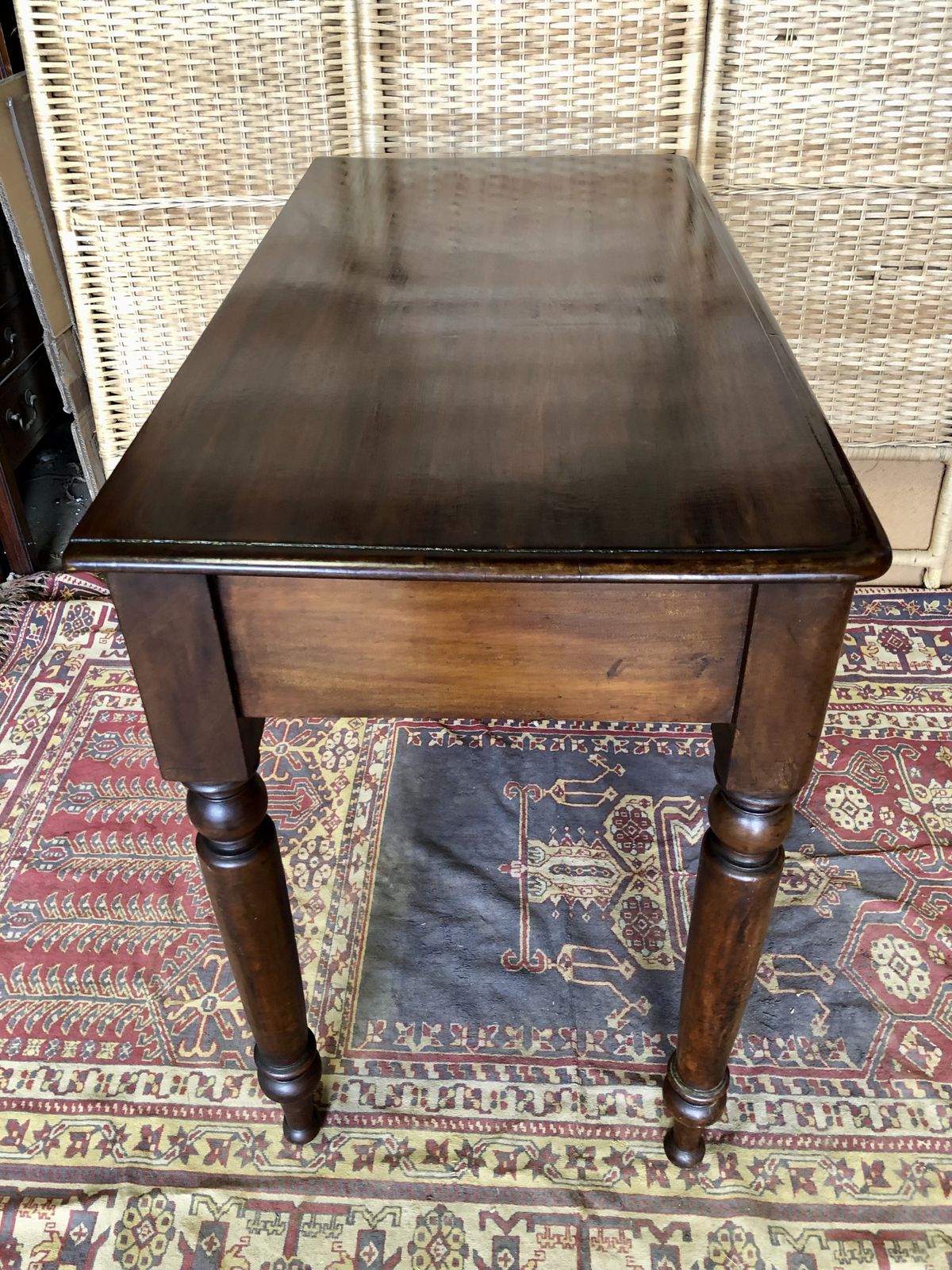 Furniture Antique Mahogany Hall Or Writing Table photo