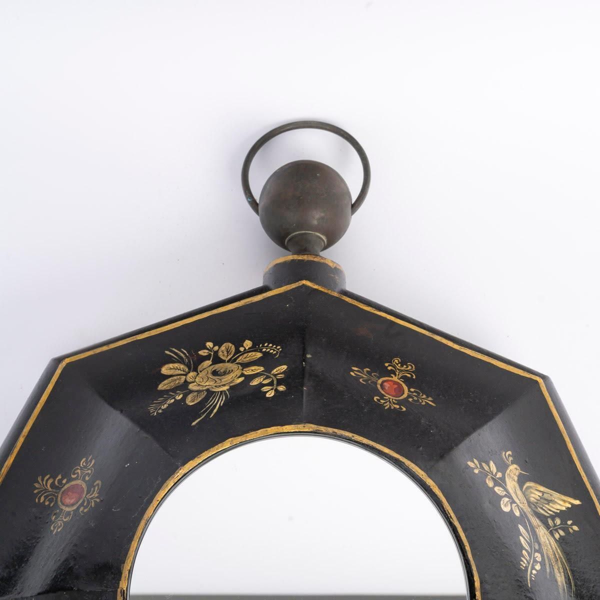 19th Century Wall Mirror Made Of Painted Sheet Metal, Napoleon III Period. photo for sale