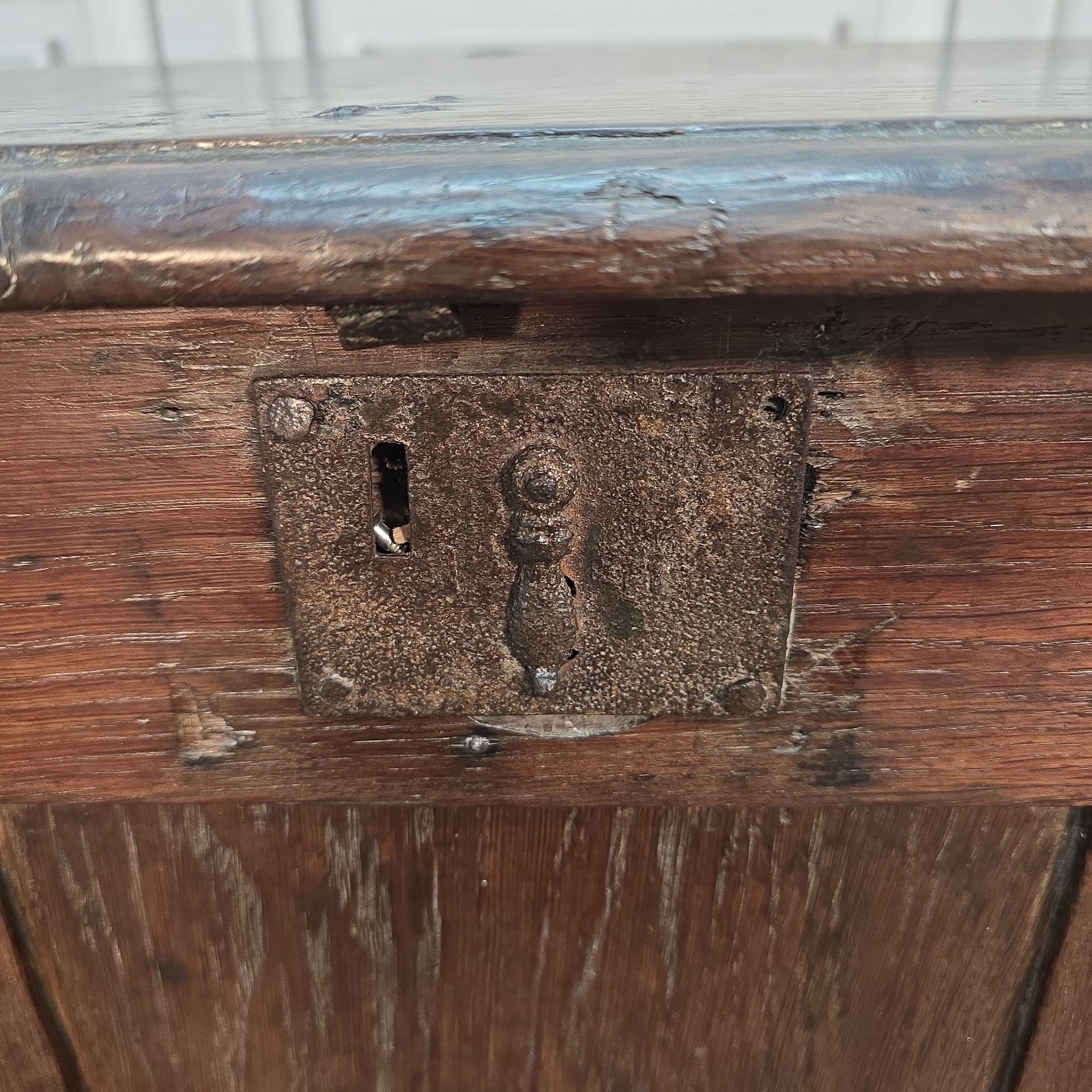 photo buy Antique Oak Coffer Trunk Panelled Blanket Box Chest 18th Century Solid Wood