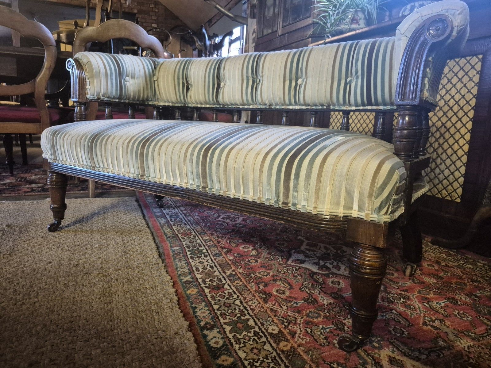 photo buy A Fab Maximalist Velvet Edwardian Vintage C 1900 Rosewood Two Seater Salon Sofa