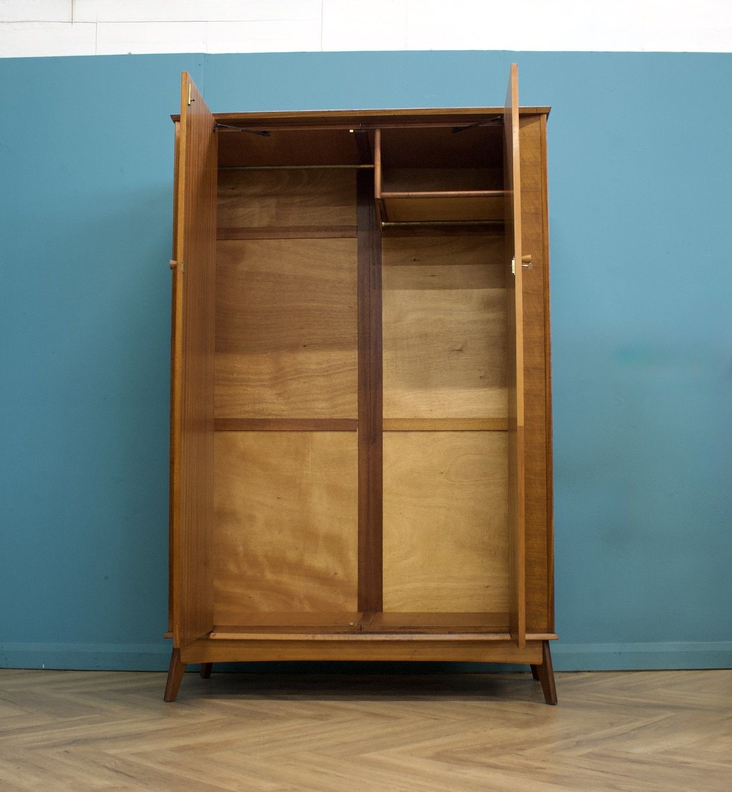 Mid Century Walnut Wardrobe From Alfred Cox , 1950's, #1780 photo for sale
