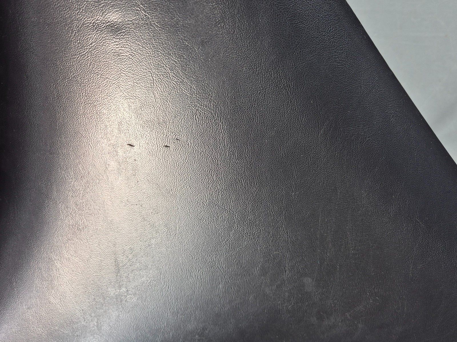 100.0 Vintage Danish Mid Century Footstool Triangular Black Vinyl 1960s Retro Eb12152 photo