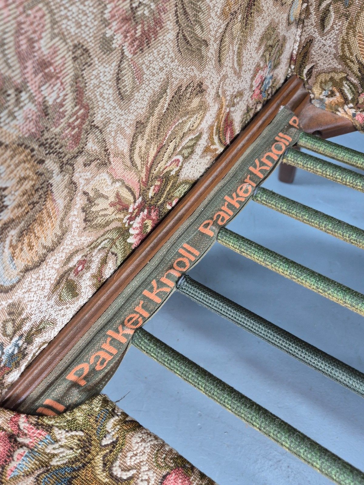 Vintage Parker Knoll Retro 1960s Armchair Floral Upholstery Beech Frame Eb12167 photo 150.0