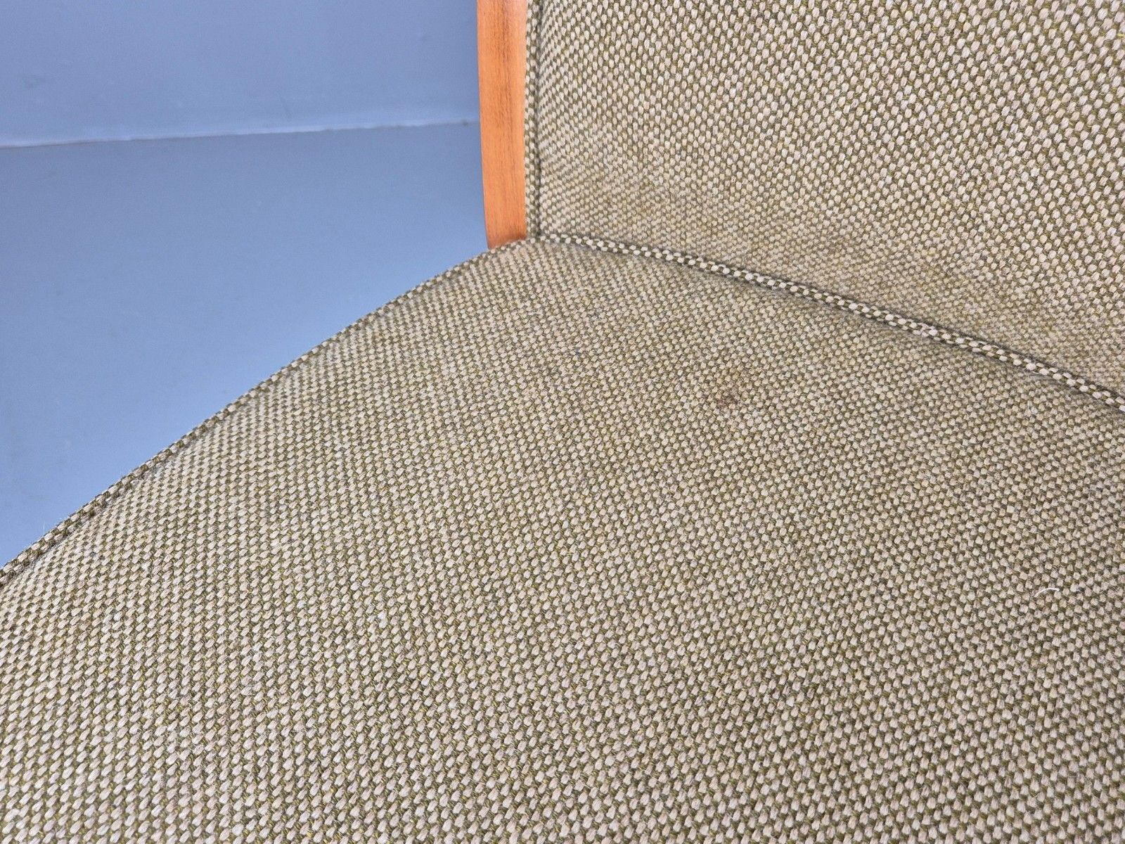 4 Vintage 1970s Elm Frame Dining Chairs Mid Century Retro Wool Seats Eb12179 photo vinterior