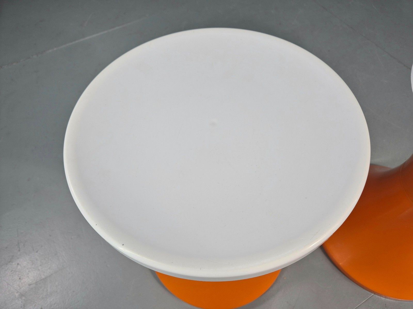 photo furniture 2 Vintage Orange And White Tam Tam Stools Retro 1960s Pop Art Eb12253