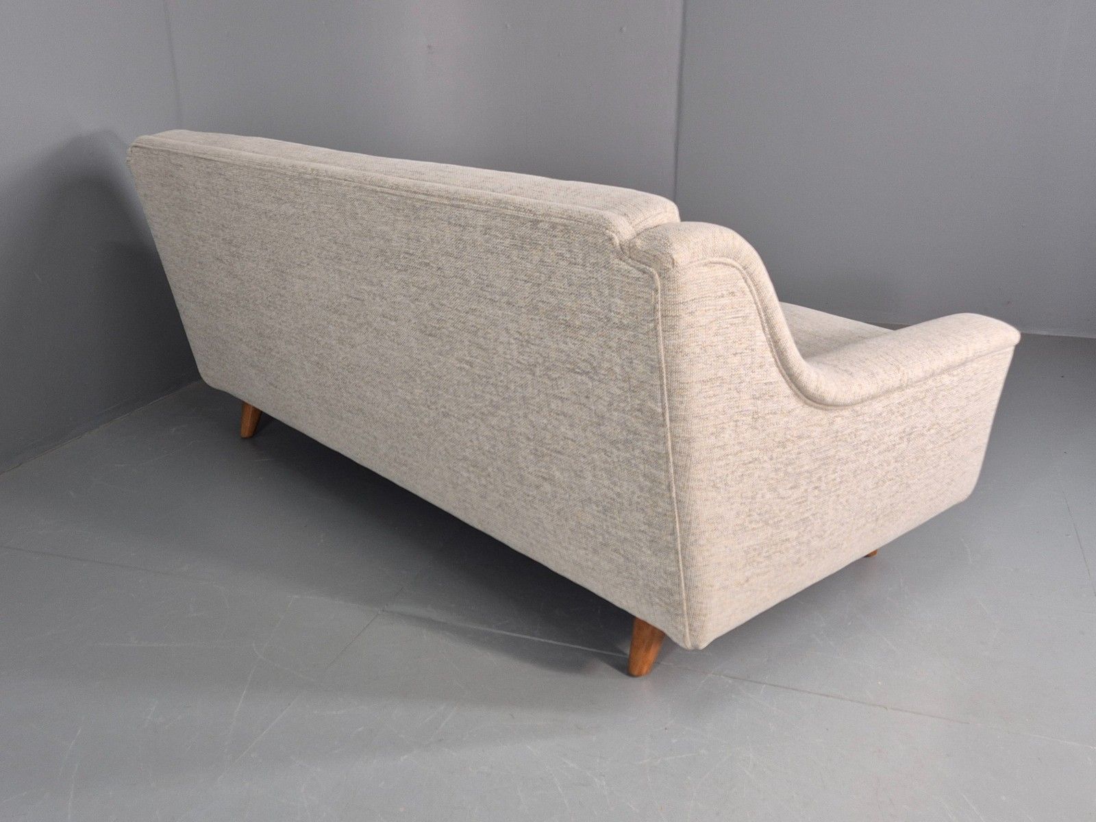 Furniture Vintage 3 Seater Midcentury Sofa 1960s Danish New Upholstery Retro Eb12262 photo