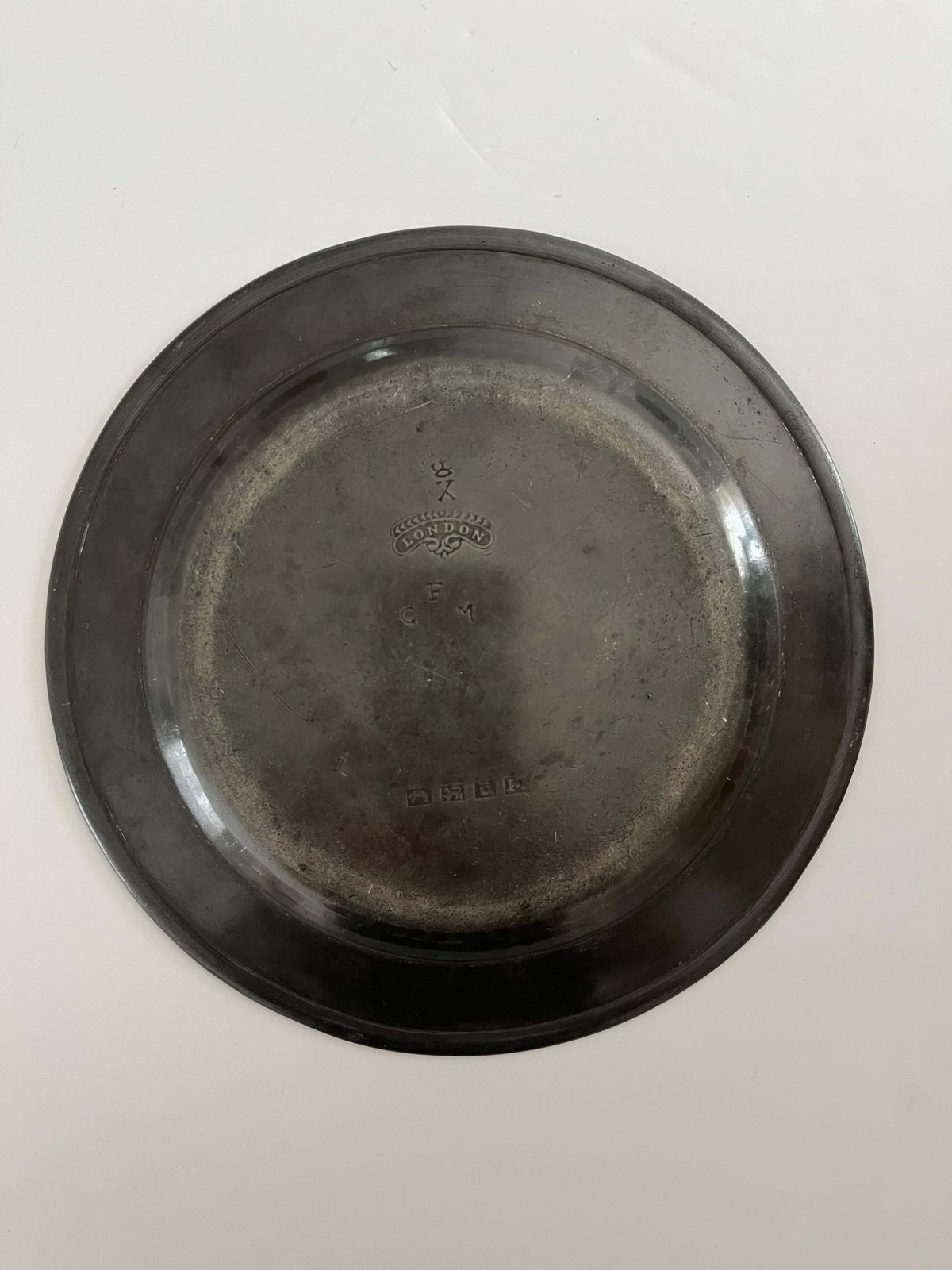 George III Tinnen Bord, Volledig Londen Gestempeld, Engels, ca. 1760 photo vinterior