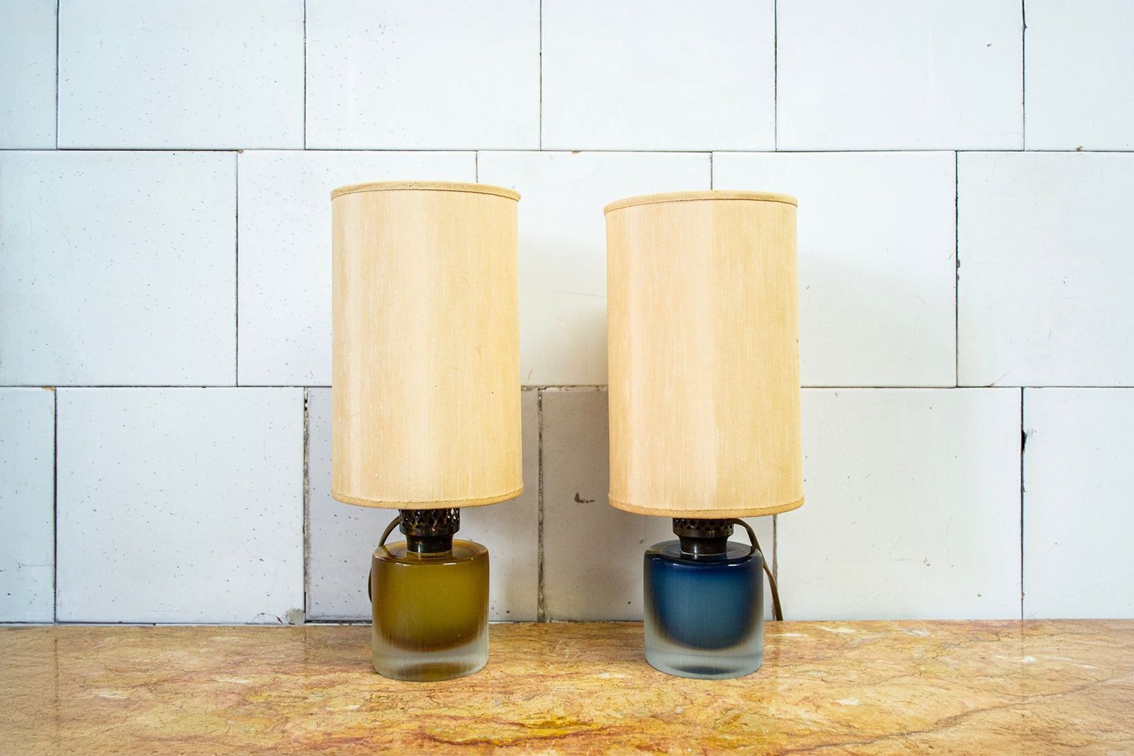 Inciso Table Lamp In Murano Glass By Paolo Venini, 1960s, Set Of 2