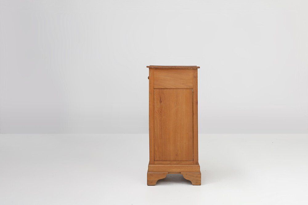 Art Deco Nightstand In Pine Wood, France, 1930s photo vintage