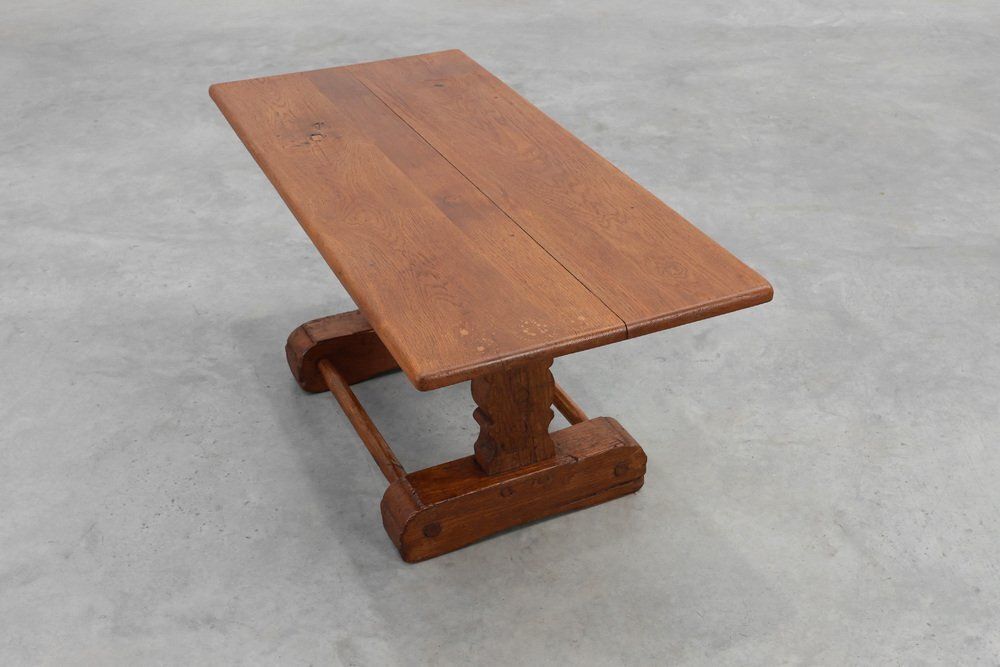 photo furniture Antique 17th Century Oak Monastery Coffee Table, France