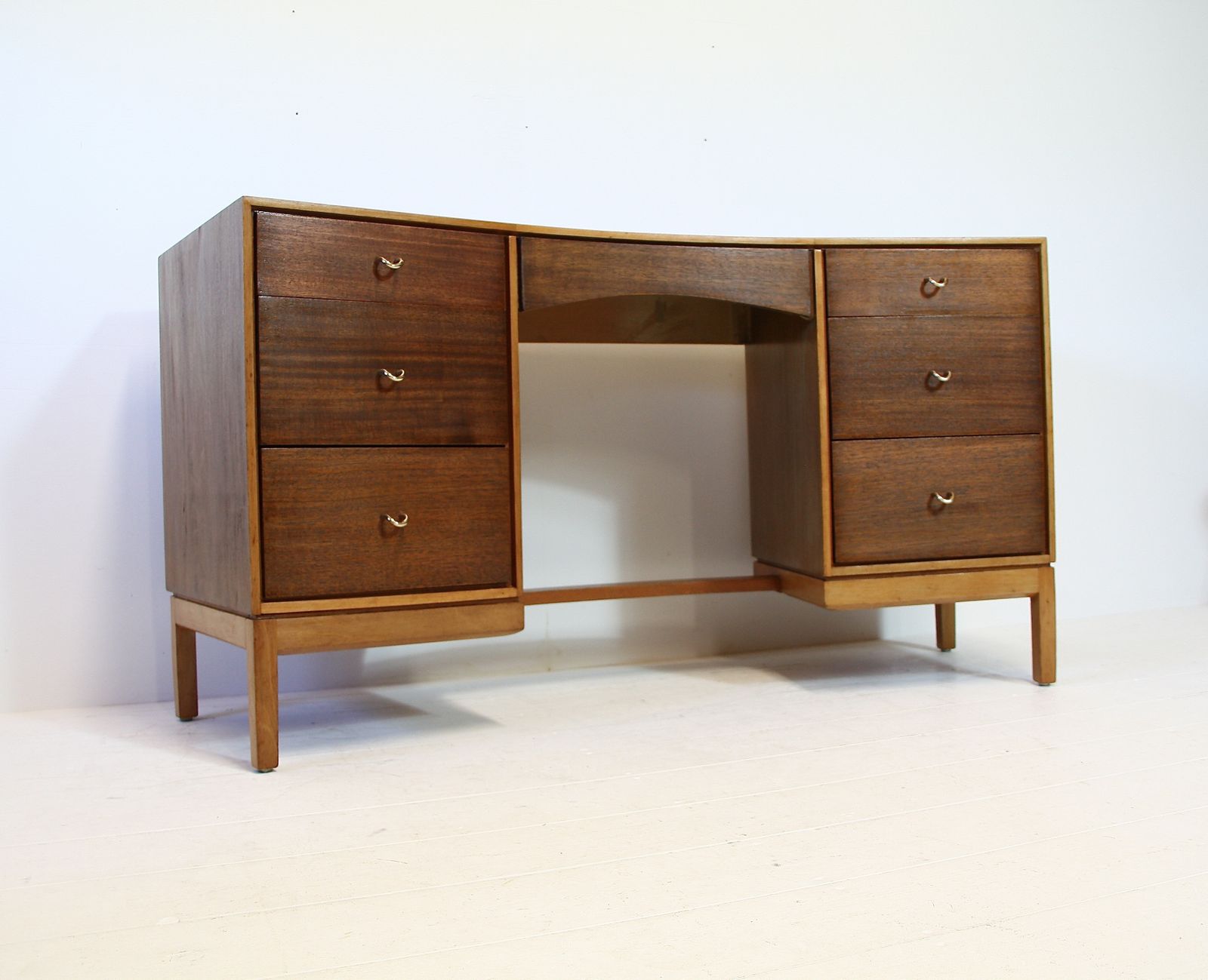 Vintage Walnut Desk By John & Sylvia Reid For Stag "Duet" 1960s