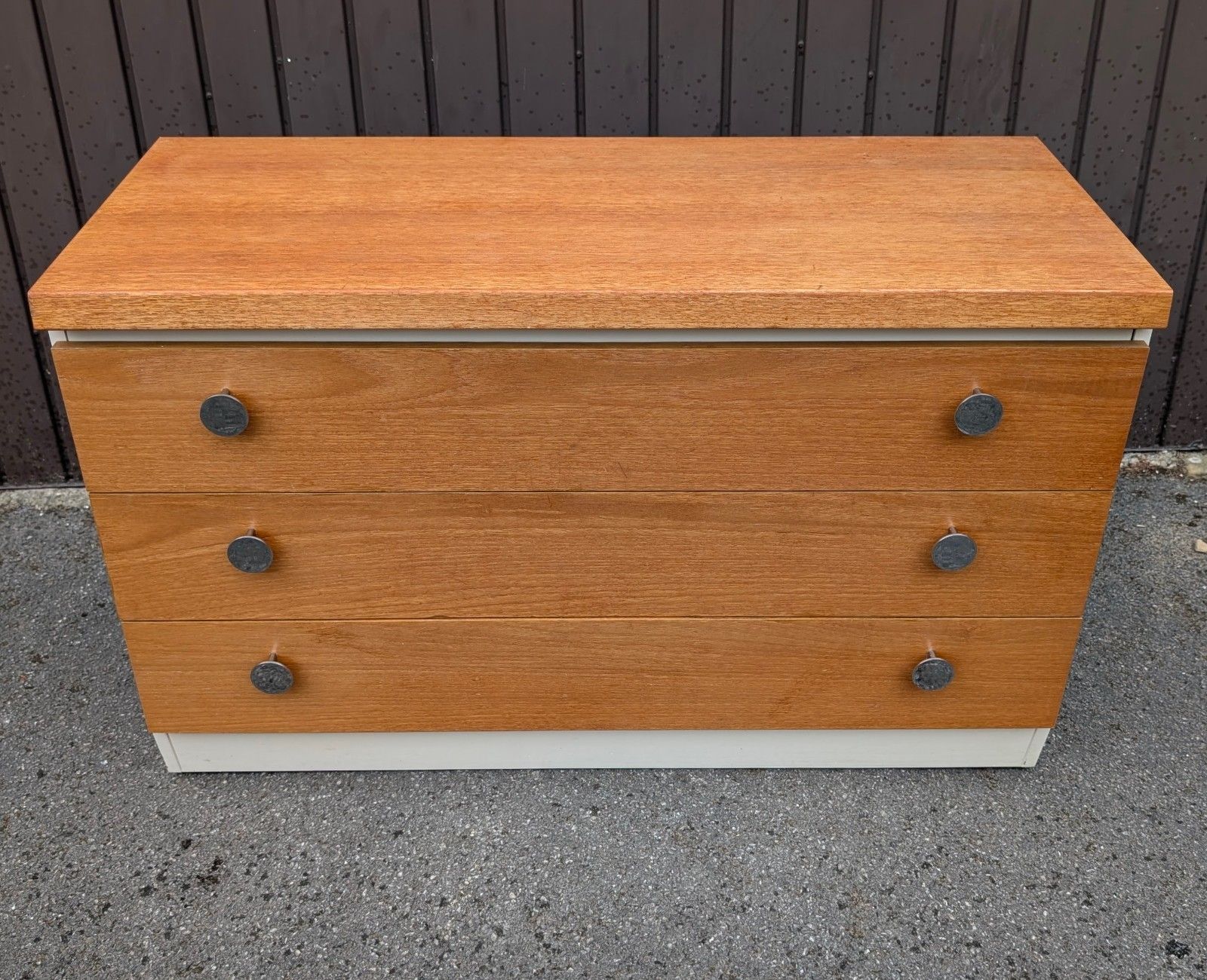 Danish Teak Chrome Chest Of Drawers Mid Century Vintage 50s 60s 70s Retro Scandi photo furniture