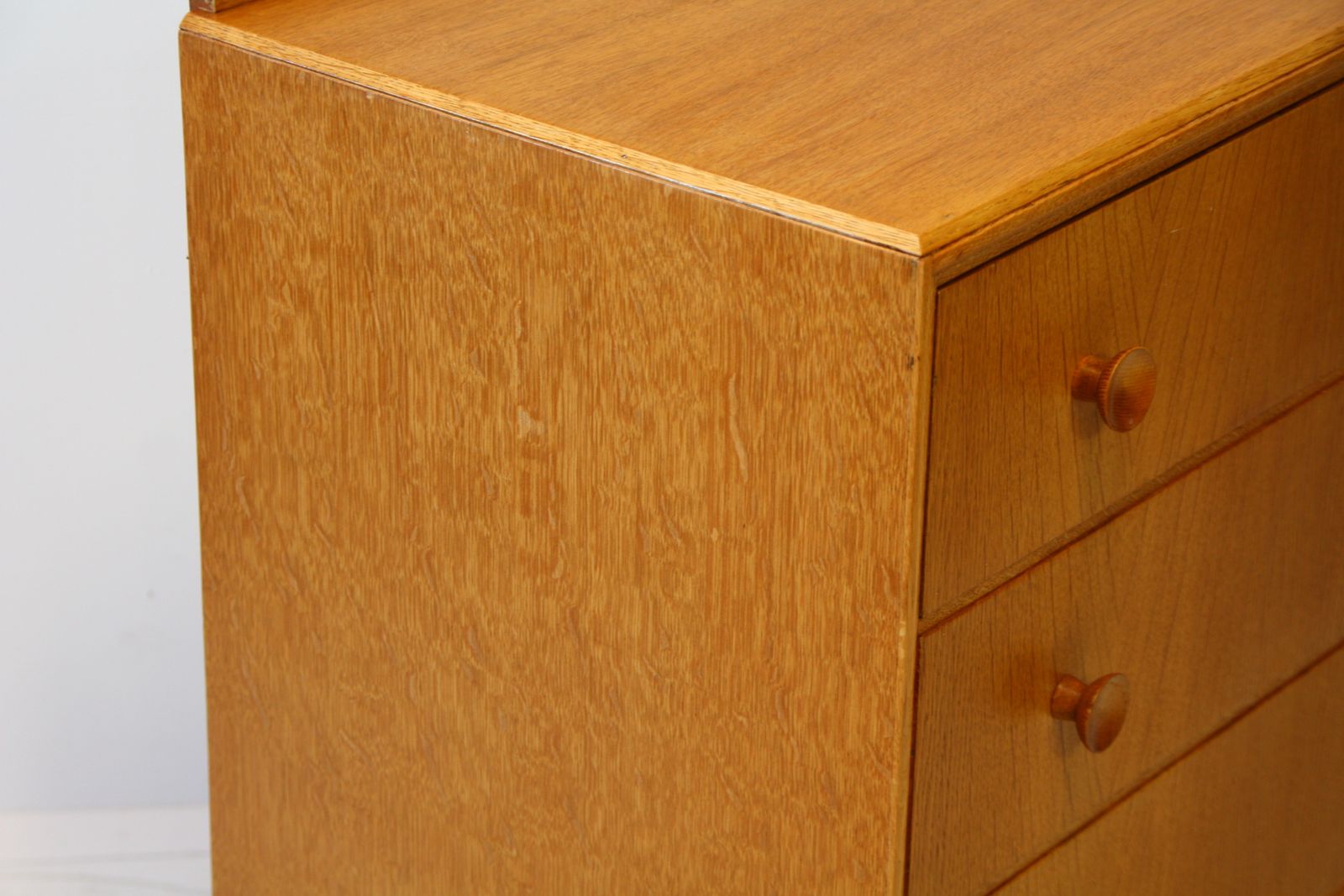 385.0 Vintage Oak Chest Of Drawers By Meredew 1960 photo
