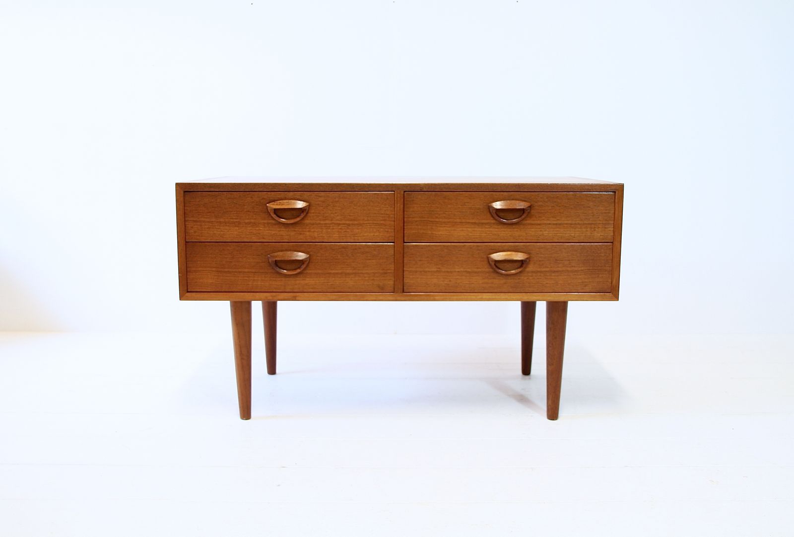 Kai Kristiansen Low Drawers In Teak Danish Mid Century Modern 1958 photo furniture