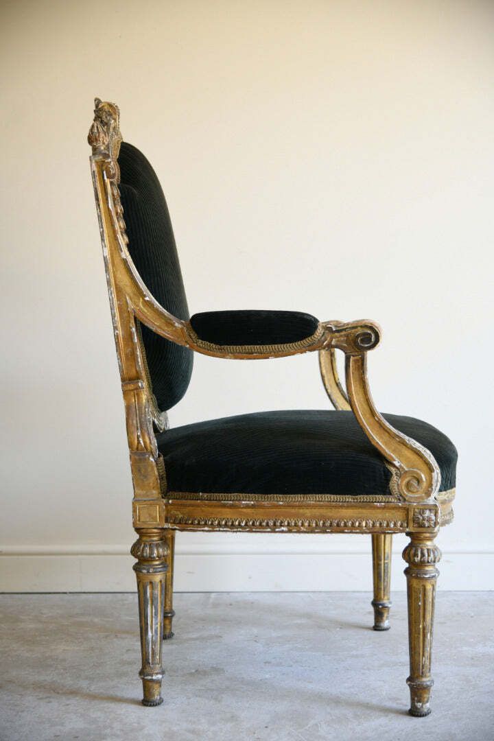 Antique Louis XVI Style Fauteuil Armchair photo Furniture
